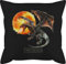 Kissen 50x50 - Feuerdrache mit Name | Drachenmotiv | Drache | Drachenliebhaber - 50 x 50 cm - Schwarz - Drachen Dragon Pillows Dragons und kopfkissen personalisierte Kinder Bedrucken Drauf
