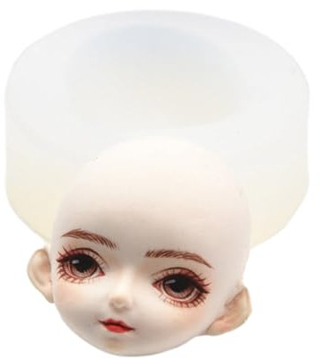 NVOQILIN Stampo in silicone facile da pulire, stampo 3D a forma di viso di bambola, versatile accessorio per gioielli, stampo per amanti di Y