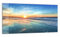 DEQORI Glasbild Acrylglas | Motiv Goldenes Küstenmeer | horizontal einteilig 100x50 cm | schöne Dekoration | Wandbild für Wohnzimmer, Schlafzimmer, Flur & Küche | moderne Wanddeko