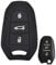 XEBRAD Silicone Car Key Case Cover Keyless Fob Shell Skin, for Peugeot, 208 308 508 3008 5008, for Citroen, C4, Picasso DS3 DS4 DS5 DS6 car key shell