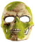 Maskworld Moos bewachsener Schädel Maske aus Kunststoff - Erwachsenen Horror Kostüm Halbmaske - ideal für Halloween, Karneval, Motto- & Grusel-Party
