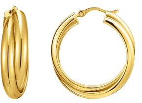THOMAS SABO Creolen 925 Sterlingsilber, 750 Gelbgold Vergoldung