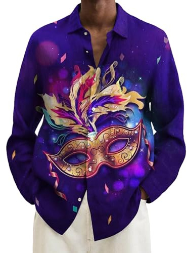 Chemise à Paillettes Homme, Déguisement Hippie Homme Chemise Grande Taille Homme Chemise Orange T Shirt Argente Homme Chemise Col Officier Homme Deguisement Annee 80 Disco Homme Chemise 7XL
