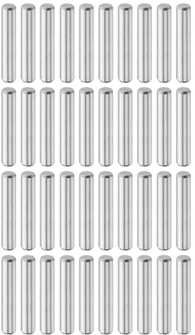 sourcing map 40 perni cilindrici da 3 mm x 16 mm, in acciaio inossidabile 316L, perni di supporto per mensole, perni di fissaggio, elementi di fissaggio in metallo, colore argento