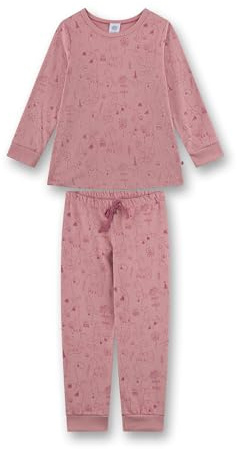 Sanetta Mädchen-Schlafanzug lang rosa Maus | Hochwertiger und bequemer Schlafanzug aus Bio-Baumwolle für Mädchen.