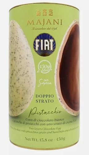 Majani Uovo FIAT Doppio Strato, Cioccolato al Pistacchio, 450g, Edizione Speciale