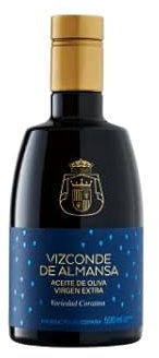 VIZCONDE DE ALMANSA | Aceite de Oliva Virgen Extra Variedad Coratina - Botella cristal 500 ml