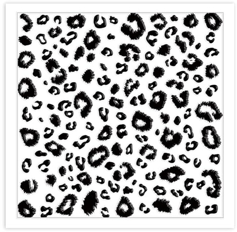 CHGCRAFT Leopard Print Polymer Clay Textur Blätter Tier Silikon Stempel Ton Textur Matte Modellierung Muster Pad Blätter für Schmuck und Ohrringe Werkzeuge, 5.5x5.5 Zoll