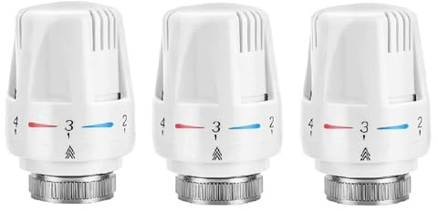 Winhub 3 x Temperature Control Valves, Thermostatic Valve Head, TRV M30 x 1.5 Heating Thermostat