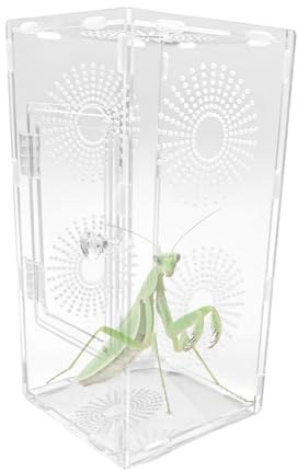 Springspinnengehege, 30 x 15 x 15 cm, Acryl-Terrarium, Lebensraum, volle Transparenz, Reptilien-Terrarium für Spinnen, Vogelspinnen, Schnecken, Mantis,