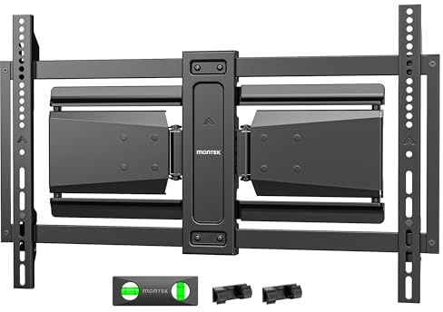 monTEK Heavy Duty Ultra Slim TV Wall Mount for 37-90 Inch TVs Up to 185lbs, Swivel & Tilt & Extension Wall Mount TV Bracket with Articulating Dual Arms, Low Profile Full Motion tv Mount