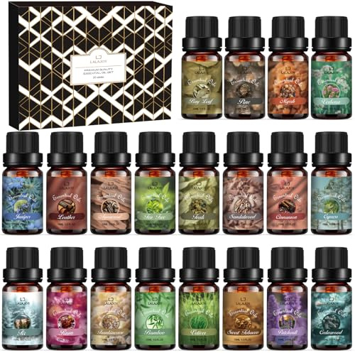 Ätherische Öle Set 20 x 10 ml, Reines Ätherische Öle für Diffuser, Aromatherapie Duftöl Aroma Öl Geschenkset für Diffusor, Seife, Duftkerzen, SPA - Kleine Geschenke für Frauen, Weihnachten, Geburtstag