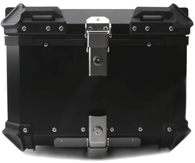 REIJAX Top Case Moto en Aluminium pour Yamaha Tracer7 Tracer 7 7GT, Coffre De Rangement Étanche avec Serrure de Sécurité, pour Rangement Casques,BLACK-45L
