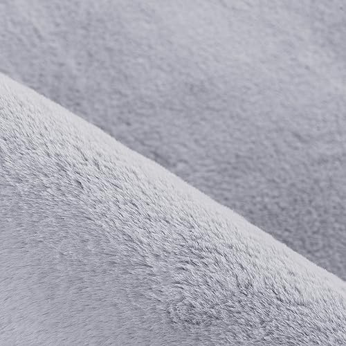 KADIMA DESIGN Teppich Modern Einfarbig Edel Pflegeleicht Vielseitig Waschbar Strapazierfähig Hochwertig Rund Silber 120x120 cm Schlafzimmer Esszimmer Schadstoffgeprüft | NECKAR