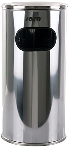 Saro Abfalleimer/Standascher Remco, Edelstahl, Silber, 30 x 30 x 62 cm