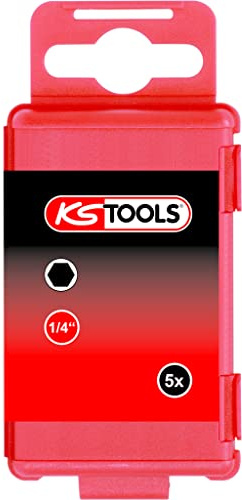 KS Tools 1/4' CLASSIC Bit Innensechskant, 75mm, 6mm, 5er Pack
