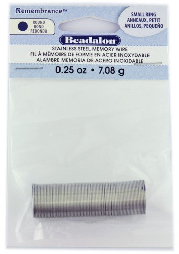 Small Ring Memory Wire 1/4oz Bright Qty 3