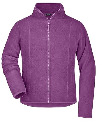 James & Nicholson Damen Microfleece Jacke - Leichte Jacke aus pflegeleichtem Microfleece | Farbe: purple | Grösse: XL