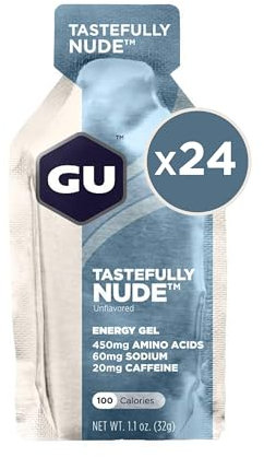 GU Energy Gel, Tastefully Nude (geschmacksneutral), Box mit 24 x 32 g