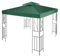 Flexzion Ersatz-Überdachung für Pavillon, Zweistufig mit glatter Kante, Polyester, UV30, wasserfest, für Garten, Terrasse, Pavillon, Sonnenschutz, 3 x 3 m, Grün