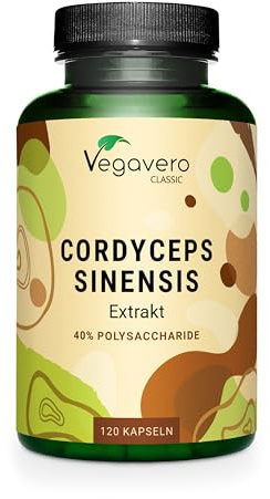 Cordyceps Sinensis | 19.500 mg (Estratto CS-4 10:1) | 40% di Polisaccaridi Bioattivi | Alto Dosaggio | Testato in Laboratorio | No OGM e senza Additivi | 120 capsule | Vegan | Vegavero®