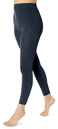 sockenkauf24 Damen THERMO Leggings mit Innenfleece extra warm Winter Leggings WP (42/44, Navy)