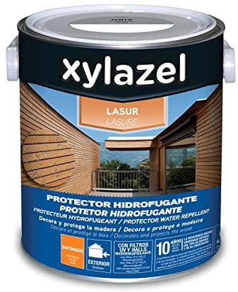 XYLAZEL 2163504 Lasur Protector Hidrofugante Satinado, Color Gris, 2.5 l