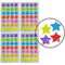 Oblique-Unique® - 112 x Glitzer Sticker Sterne bunt - Regenbogen Sticker für Kinder