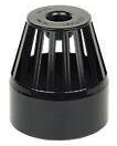 FloPlast Vent Terminal 110mm Soil Black