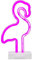 HAB & GUT -L231- NEON Flamingo LED Licht Stehlampe Dekolampe pink, rosa batteriebetrieben mit Sockel