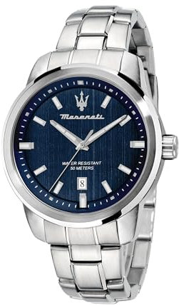Maserati Montre pour Homme, Collection Successo, avec Mouvement à Quartz et Fonction Temps et Date, en Acier - R8853121004