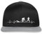 Spreadshirt Herzschlag Triathlon EKG Triathlet Heartbeat Snapback Cap, One Size, Schwarz/Grau