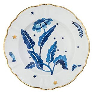 BITOSSI Home & Funky Table LA TAVOLA SCOMPOSTA, Piatto Fondo Fiore Blu