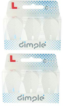 LSTYLE Dart-Flights L9d Pro Fantail – Noppenstruktur – Weiß, 2 Stück