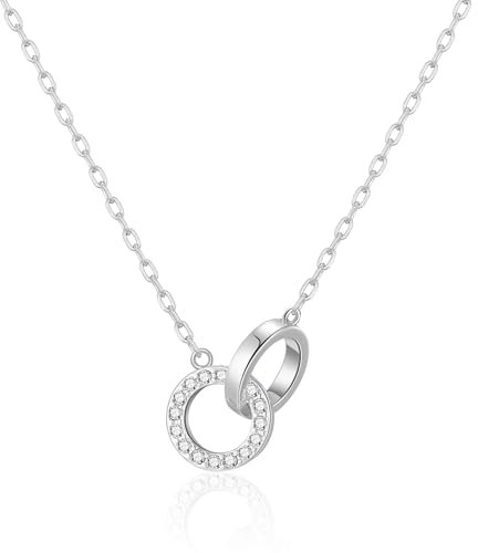 Philip Jones Circle Link Necklace Created with Zircondia® Crystals