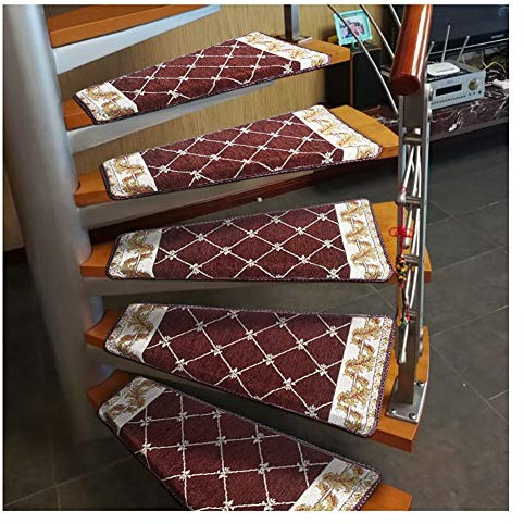 Stufenmatten Treppenmatten Wendeltreppe Tread Mat 15pcs Turn Left Treppen Teppich, Anti-Rutsch-Pad Schritt Innenschutz Teppich, Repeat Paste ohne Trace teppiche für treppenstufen