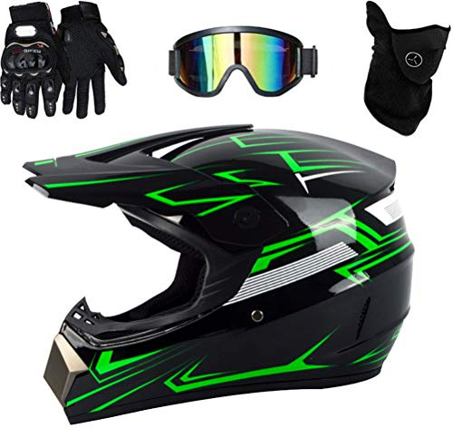 Hjälm, skyddshjälm, professionell motocrosshjälm, motocross, dirtcykel, offroad, motorcykel, hjälmset, helansikte, MTB-hjälm med skyddsglasögon, handskar, ansiktsskydd