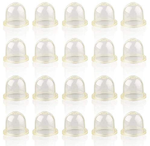 Lovetao 20pcs Replace Homelite Echo Stihl Ryobi Zama Poulan Primer Gas Fuel Bulb Pump Bulbs 0057003 0057004 0058001 Echo 12538108660 Hometile A01195A Clear