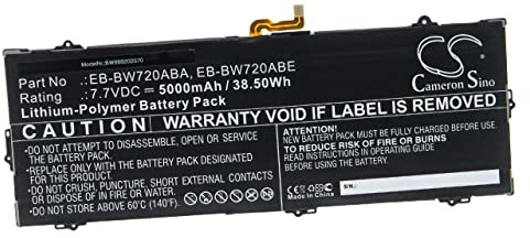 vhbw Akku kompatibel mit Samsung SM-W720, SM-W723, SM-W723Q, SM-W727V, SM-W728, SM-W752 Tablet Pad (5000 mAh, 7,7 V, Li-Polymer)