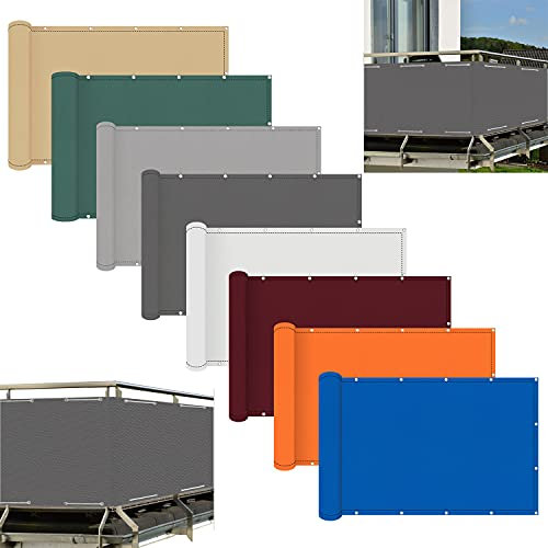 Brise Vue Retractable 50x400cm Opaque Brise-Vue pour Balcon Couverture De Confidentialité ÉCran Diverses Tailles Au Choix pour Balcon Jardin