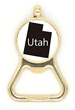 Utah The United States Of America Map Beer Bottle Cap Opener Stainless Steel Keychain