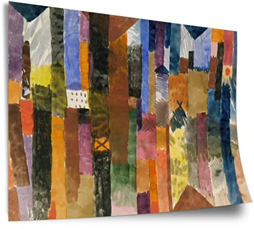 Printistico Poster Paul Klee - Vor der Stadt (1915) Kunstdruck ohne Rahmen, Wandbild - A4, A3, A2, A1, A0, XXL - Wohnzimmer, Schlafzimmer, Küche, Deko