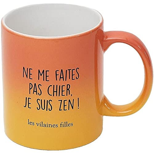 Les Vilaines Filles - Mug Tie and Die Orangé Ne me faites pas chier je suis zen
