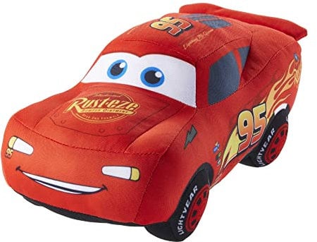 Mattel Disney Pixar Cars Sprechendes Plüschtier Lightning McQueen mit mehr als 10 Geräuschen und Sätzen, einzigartige Details und gestickte Augen, Spielzeug für Kinder, ab 3 Jahren, HLT74