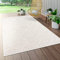 Paco Home Outdoor Teppich Wetterfest Wohnzimmer Balkon Küche Orientalisch Ornament Skandinavisch Geometrisches Muster 3D Effekt Modern, Grösse:160 cm Rund, Farbe:Creme 3