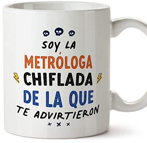 MUGFFINS Tazas para METRÓLOGA mujer - En Español - Todos te advirtieron - 11 oz / 330 ml - Regalo original y divertido