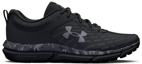 Under Armour Herren Charged Assert 10 Camo Laufschuh, (001) Schwarz/Schwarz/Grau, 45 EU