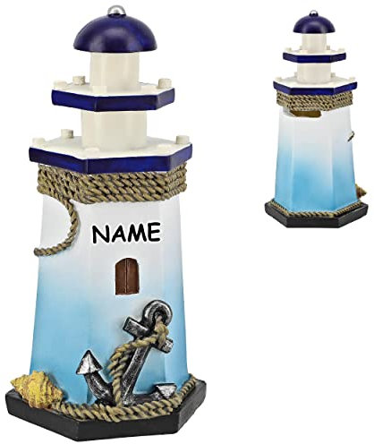 Spardose Verschiedene Modelle wählbar mit Verschluss - aus Kunstharz/Polyresin Leuchtturm inkl. Name - mit Verschluss - aus Polyresin/Kunstharz - ..