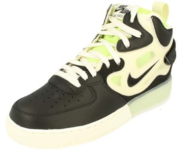 NIKE Air Force 1 Mid React Hombre Trainers DQ1872 Sneakers Zapatos (UK 6.5 US 7.5 EU 40.5, Sail Black Ghost Green 100)