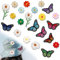 22 Stück Patches zum Aufbügeln Blume, Kinder Blumen Schmetterling Bestickte Patches Blumen Applikation zum Aufbügeln, für DIY Kleidung Jeans, Erwachsene und Kinder Jean T-Shirt Patches